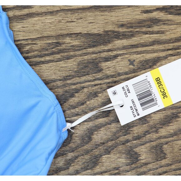 Anne Cole Womens Twist Front Underwire Tankini Swim Top Arctic Blue 36C/38B - Picture 3 of 7